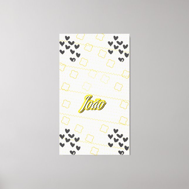 João, nome pessoal de caligrafia desenhada à mão canvastryck (Framsida)