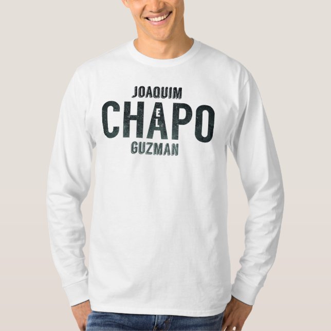 Joaquin El Chapo Guzman manarlångärmad T Shirt (Framsida)