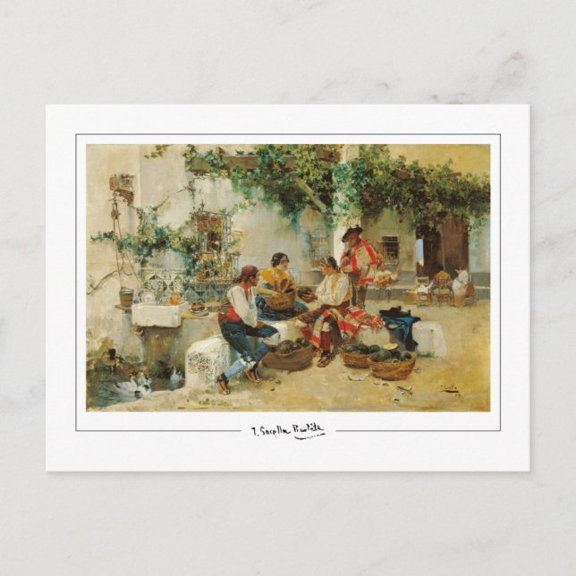 Joaquín Sorolla #442 - vykort för konst (Framsida)