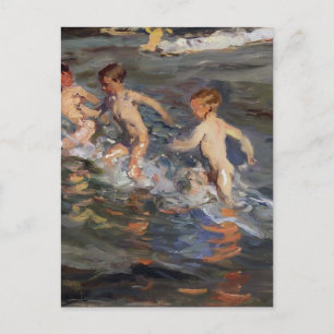 Joaquín Sorolla- Barn på stranden Vykort