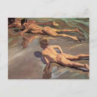 Joaquín Sorolla - Barnen på stranden Vykort