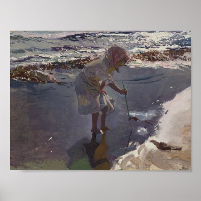 Joaquin Sorolla - Buscando Mariscos Poster (Framsidan)