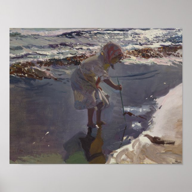 Joaquin Sorolla - Buscando Mariscos Poster (Framsidan)