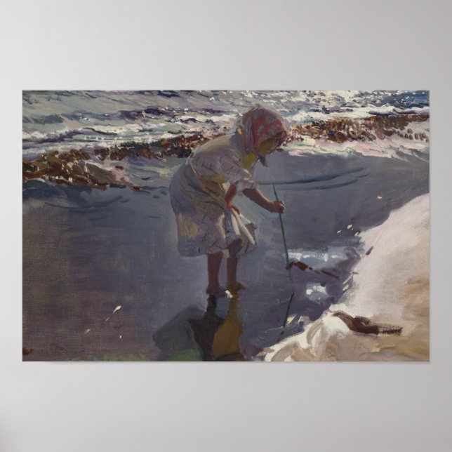 Joaquin Sorolla - Buscando Mariscos Poster (Framsidan)