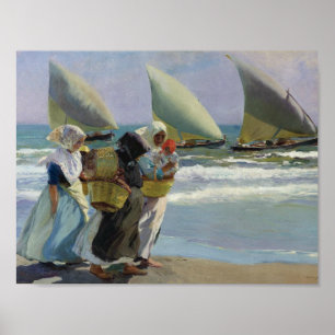 Joaquin Sorolla - de tre seglarna Poster