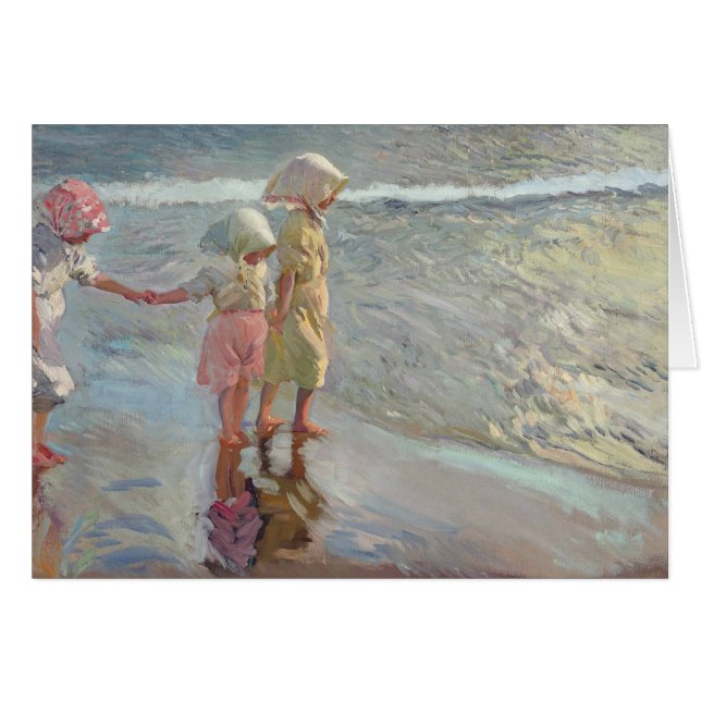 Joaquin Sorolla - de tre systrarna Hälsningskort (Framsidan Horizontal)