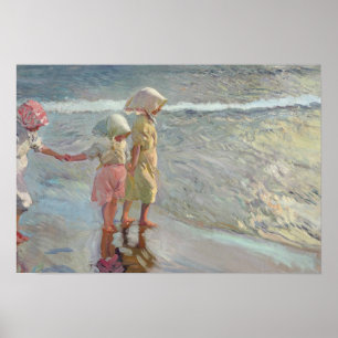 Joaquin Sorolla - de tre systrarna Poster