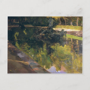 Joaquín Sorolla- Fontän i Neptune, La Granja Vykort