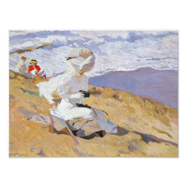 Joaquin Sorolla - Hämtar tillfället Fototryck (Framsidan)