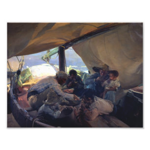Joaquin Sorolla - Lunch on the Boat Fototryck