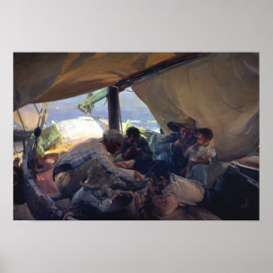 Joaquin Sorolla - Lunch on the Boat Poster