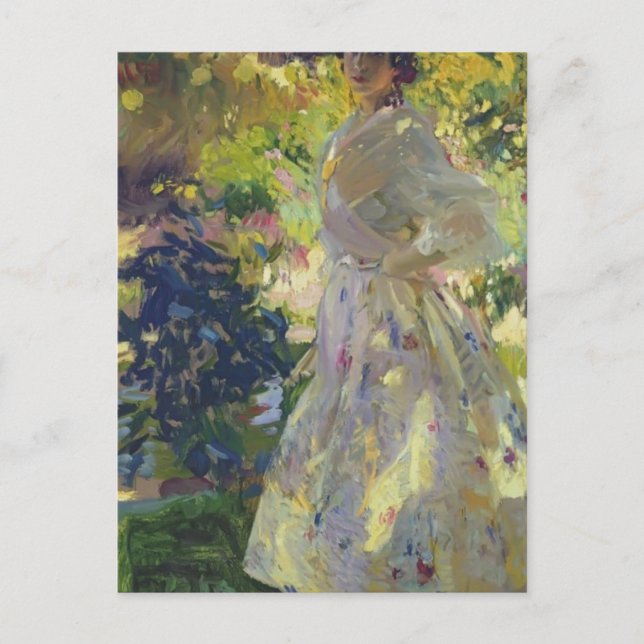 Joaquín Sorolla- Maria klädd som en valenciansk fl Vykort (Framsida)