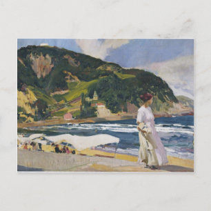 Joaquín Sorolla-Maria på stranden, Zarauz Vykort