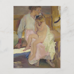 Joaquín Sorolla-Mor & Dotter, Valencia-stranden Vykort