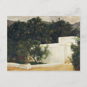 Joaquín Sorolla-Orange träd på väg till Sevilla Vykort