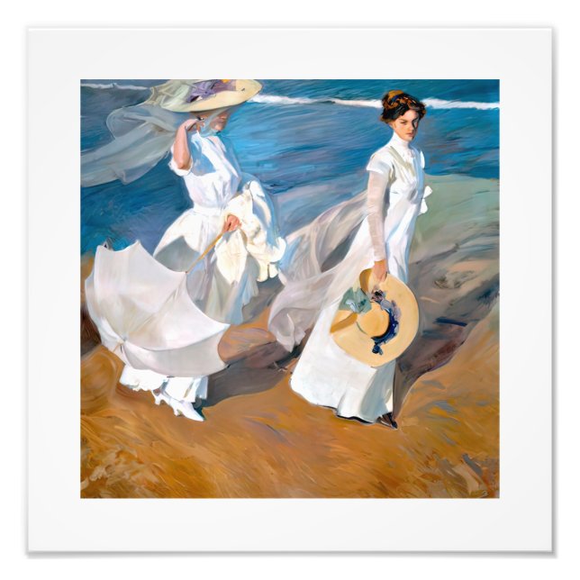 Joaquín Sorolla paseos a orillas del mar Fototryck (Framsidan)