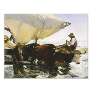 Joaquin Sorolla - returen från fiske Fototryck