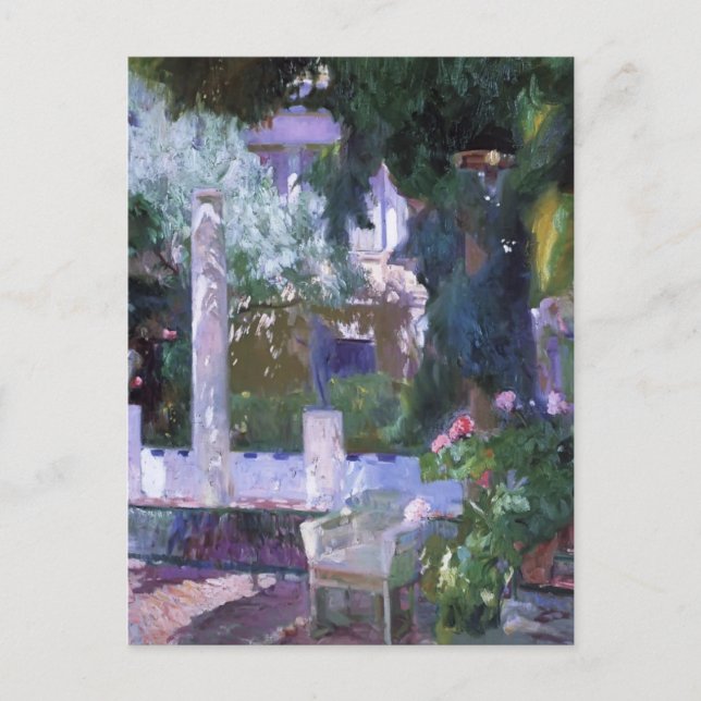 Joaquín Sorolla- Rosbuske vid Sorollas hus Vykort (Framsida)