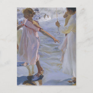 Joaquín Sorolla- Strullande längs kusten Vykort