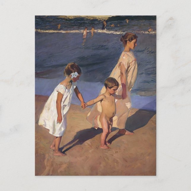 Joaquín Sorolla- till Vatten, Valencia Vykort (Framsida)