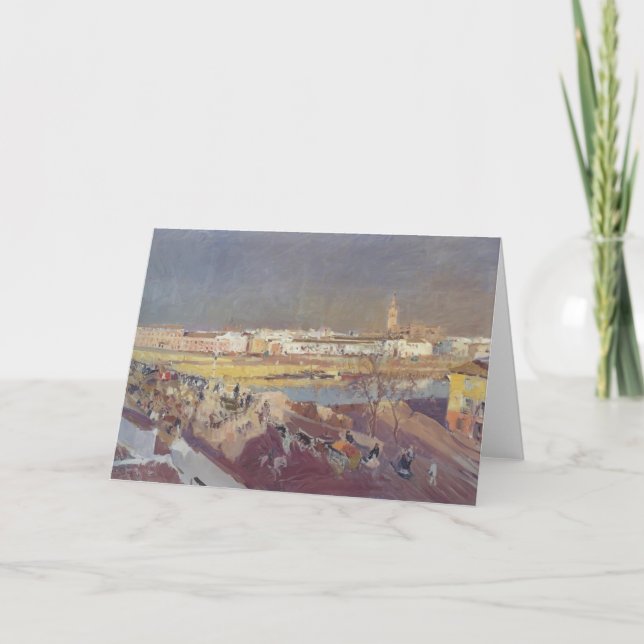 Joaquín Sorolla- Triana överbryggar, Seville Kort (Framsida)