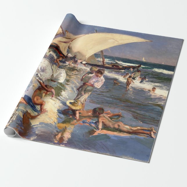 Joaquin Sorolla - Valencia Beach by Morglight Presentpapper (Utrullad)