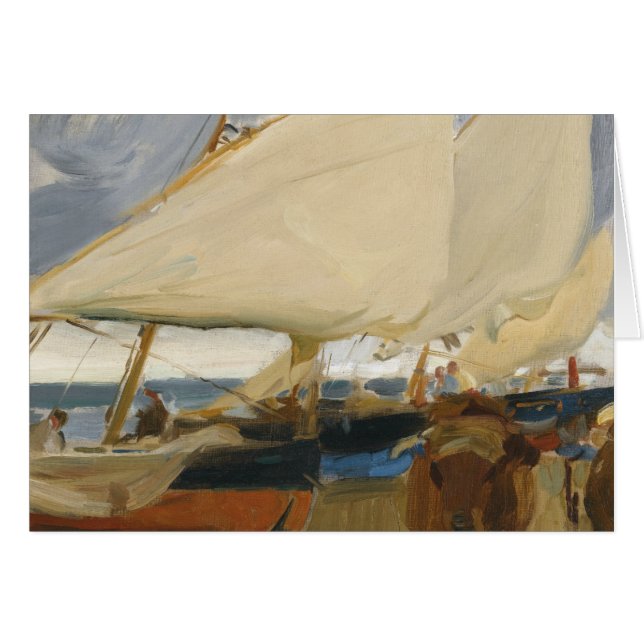 Joaquin Sorolla - Valencia Beach Hälsningskort (Framsidan Horizontal)