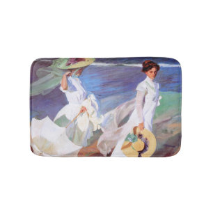 Joaquin Sorolla Women Walking Beach Badrumsmatta