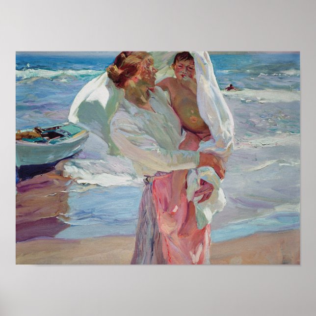 Joaquin Sorolla Y Bastida - Efter bad Poster (Framsidan)