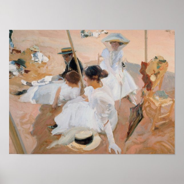 Joaquin Sorolla Y Bastida - Under middagen Poster (Framsidan)