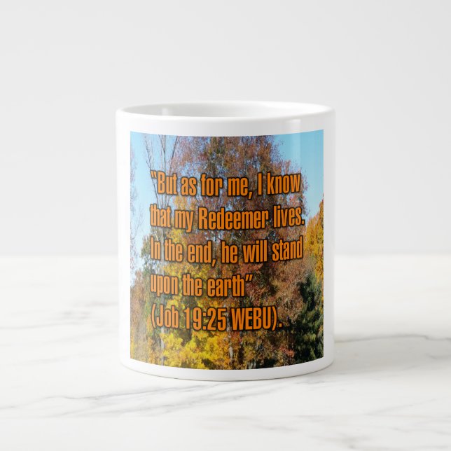 Job 19:25 WEBU Mugg Jumbo Mugg (Framsidan)