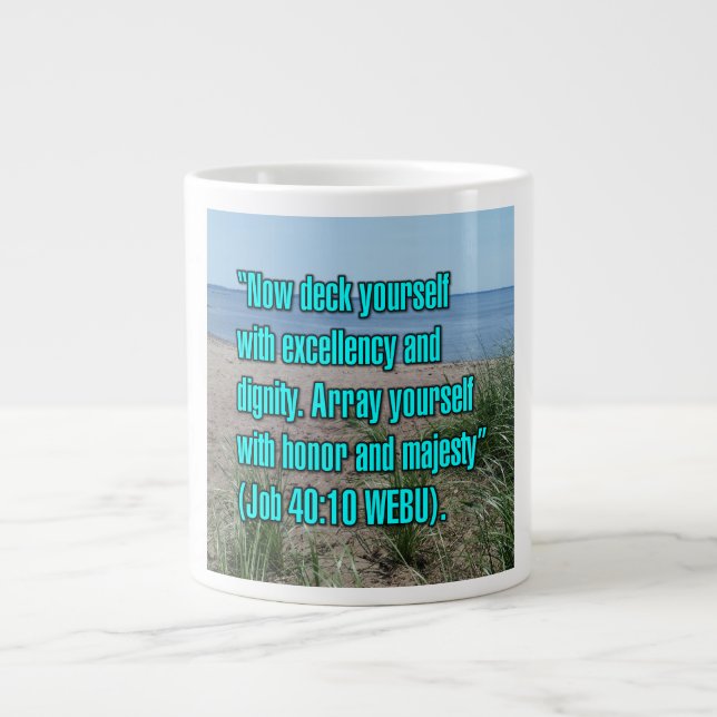 Job 40:10 WEBU Mugg Jumbo Mugg (Framsidan)