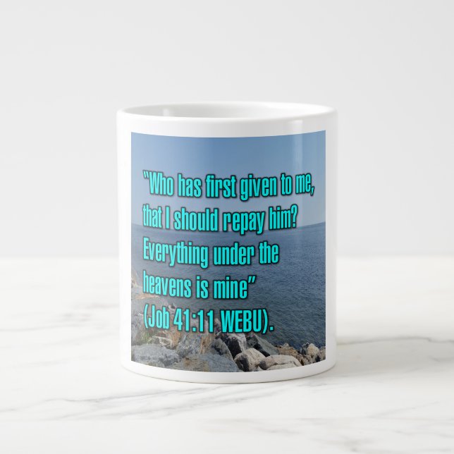 Job 41:11 WEBU Mug Jumbo Mugg (Framsidan)