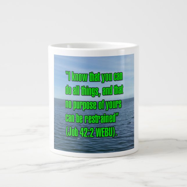 Job 42:2 WEBU Mugg Jumbo Mugg (Framsidan)
