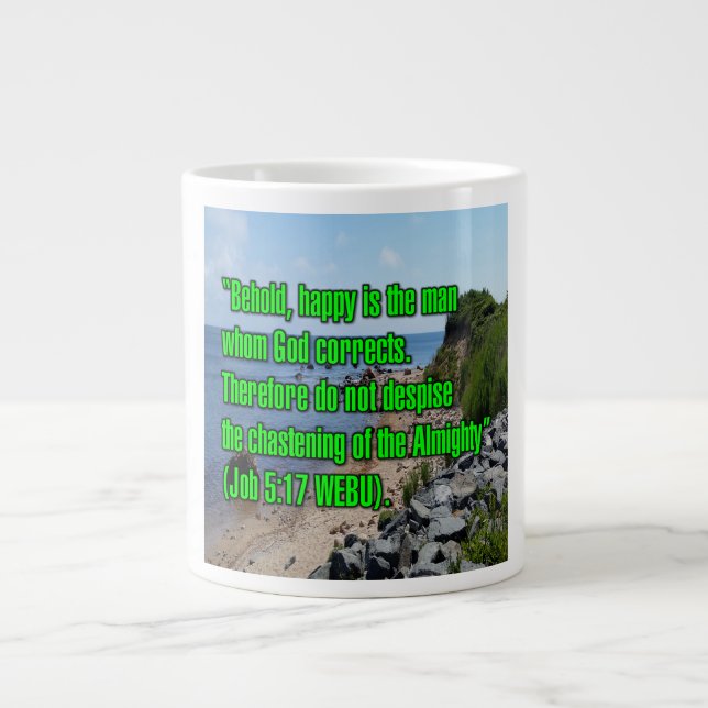 Job 5:17 WEBU Mugg Jumbo Mugg (Framsidan)