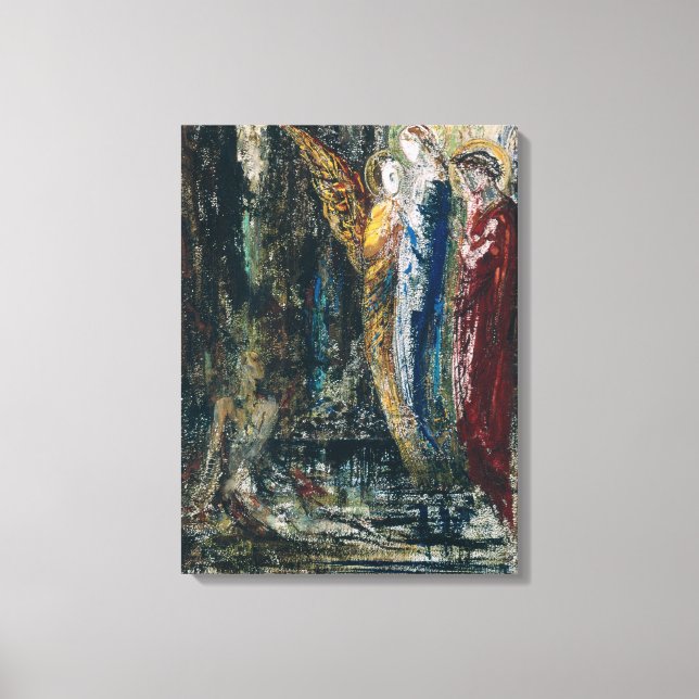 Job and the Änglar, c.1890 Canvastryck (Framsida)