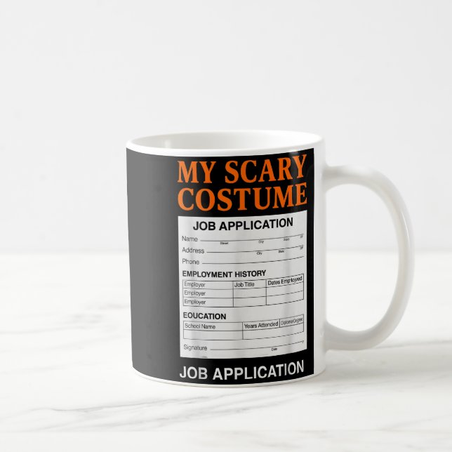 Job Application Funny Y Halloween Costume Trick Or Kaffemugg (Höger)