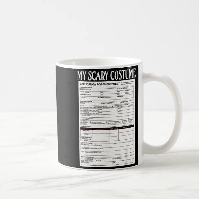 Job Application Funny Y Halloween Costume Trick Or Kaffemugg (Höger)