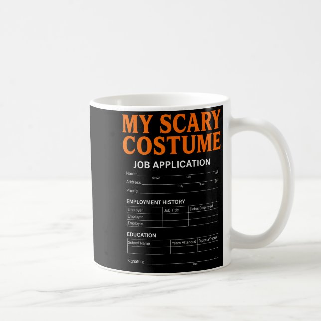 Job Application Funny Y Halloween Costume Trick Or Kaffemugg (Höger)