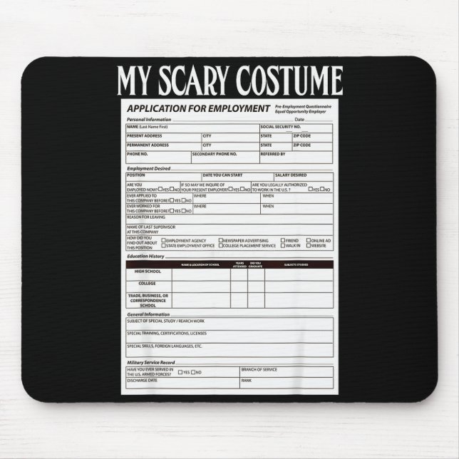 Job Application Funny Y Halloween Costume Trick Or Musmatta (Framsidan)