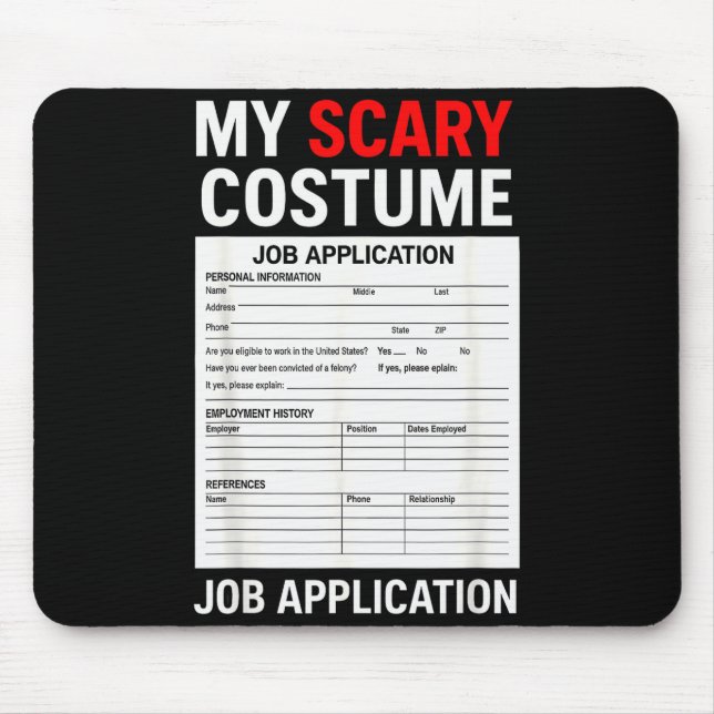 Job Application Funny Y Halloween Costume Trick Or Musmatta (Framsidan)