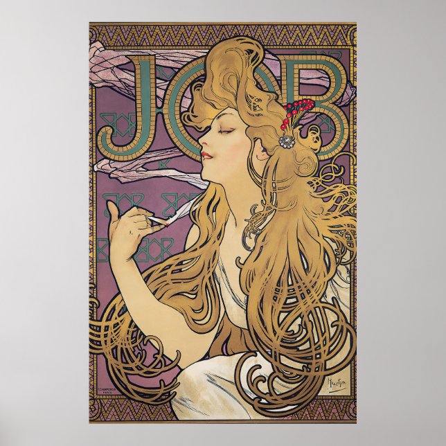 Jobb (1896) från Alphonse Mucha Poster (Framsidan)