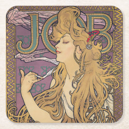 Jobb (1896) från Alphonse Mucha Underlägg Papper Kvadrat