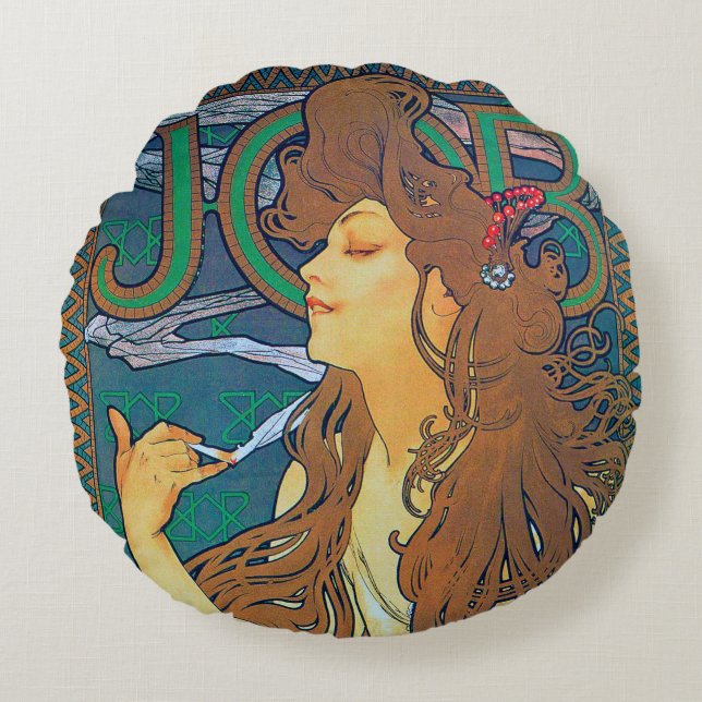 JOBB, Alphonse Mucha Dekorativ kudde (Framsidan)