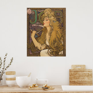 Jobb - Alphonse Mucha Remix Poster