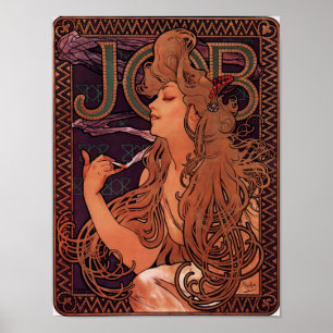 Jobb av Alfons Mucha - Art nouveau Poster