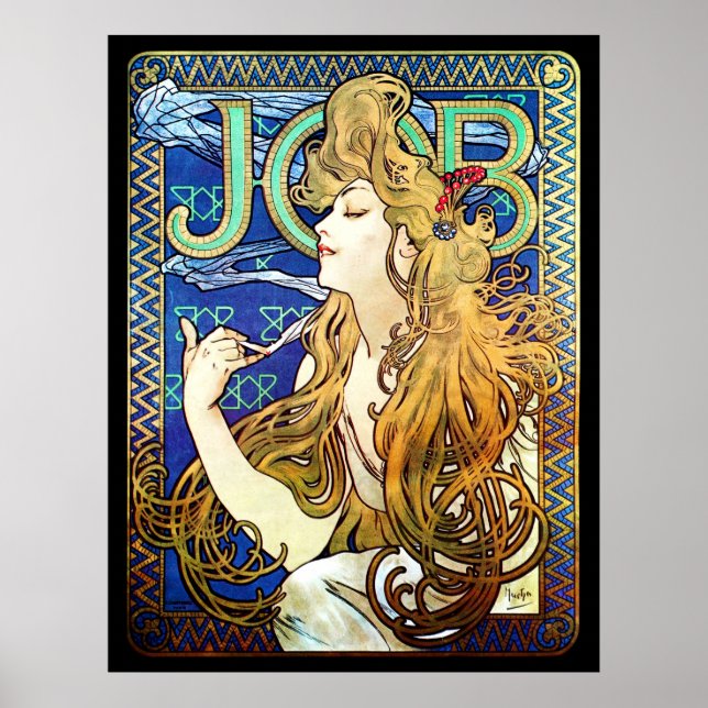 JOBB av Alphonse Mucha Poster (Framsidan)