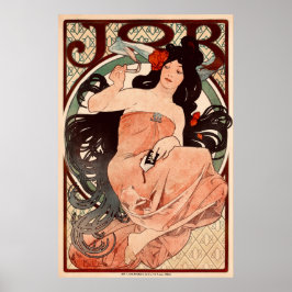 JOBB av Alphonse Mucha Poster