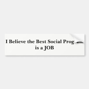 Jobb - det bäst sociala programet bildekal