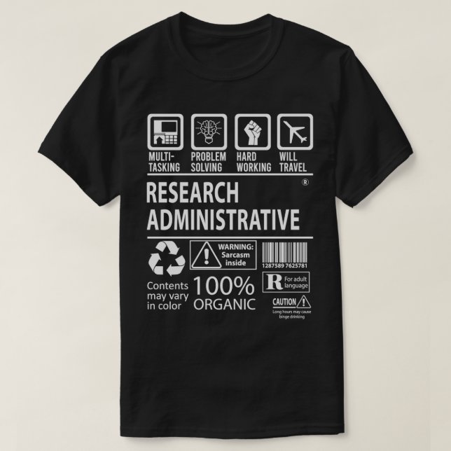 Jobb för Auktoriserad av administrativ multitaskin T Shirt (Design framsida)